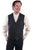 Scully Mens Black Polyester Paisley Vest
