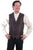 Scully Mens Brown Polyester Paisley Vest