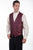 Scully Mens Burgundy Polyester Vintage Vest