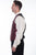 Scully Mens Burgundy Polyester Paisley Vest