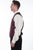 Scully Mens Burgundy Polyester Vintage Vest
