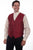 Scully Mens Red Polyester Paisley No Lapel Vest
