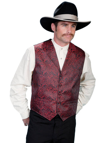 Scully Rangewear Mens Red Polyester Dragon Big Classic Vest