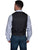 Scully Mens Black Polyester White Pinstripe Vest