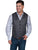 Scully Mens Black Polyester Rangewear Pinstripe Vest