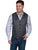 Scully Mens Black Polyester Pinstripe Vest