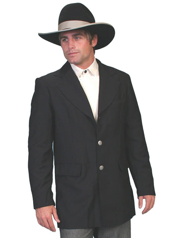 Scully Rangewear Mens Black Polyester Western Old West Sportcoat