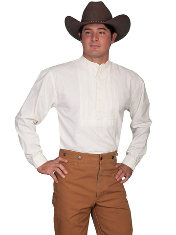 Scully Rangewear Mens Ivory 100% Cotton L/S Big Townfolk Western Shirt