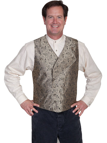 Scully Mens Taupe Polyester Self-Backed Vest