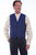 Scully Mens Royal Blue Polyester Notched Lapel Floral Vest