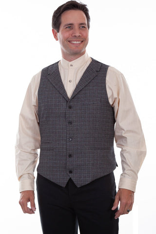 Scully Mens Grey Poly/Rayon Old West Vest