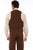 Scully Mens Brown Cotton Blend Notched Lapels Vest