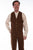 Scully Mens Brown Cotton Blend Notched Lapels Vest