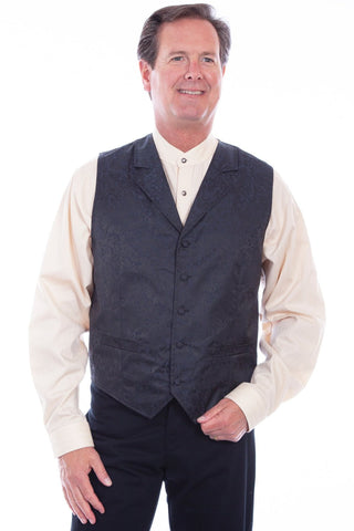 Scully Mens Navy Polyester Distinguished Vest