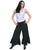 Scully RangeWear Womens Black 100% Cotton Ruffle Crochet Lace Pants Bloomers