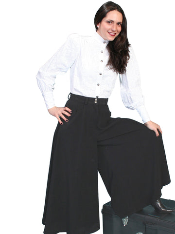 Scully RangeWear Womens Black Polyester Western Split Skirt