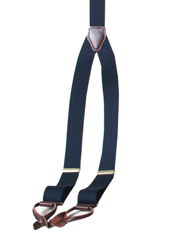 Scully Womens Navy Elastic Leather Suspenders