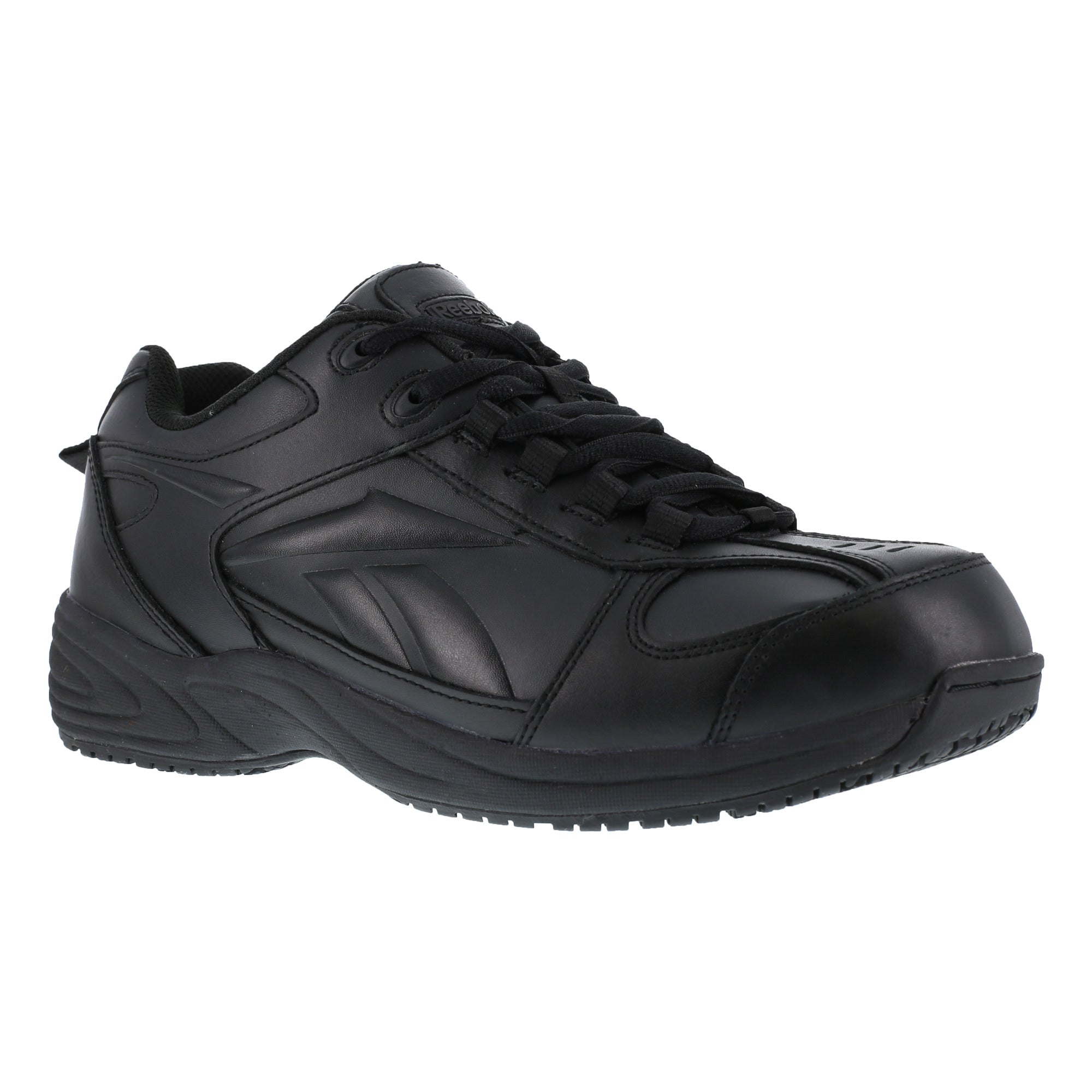 Reebok Womens Black Leather Street Sport Jogger Oxford Jorie Soft