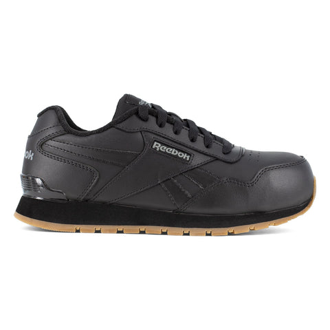 Reebok Mens Black Leather Work Shoes Harman Classic Sneaker CT