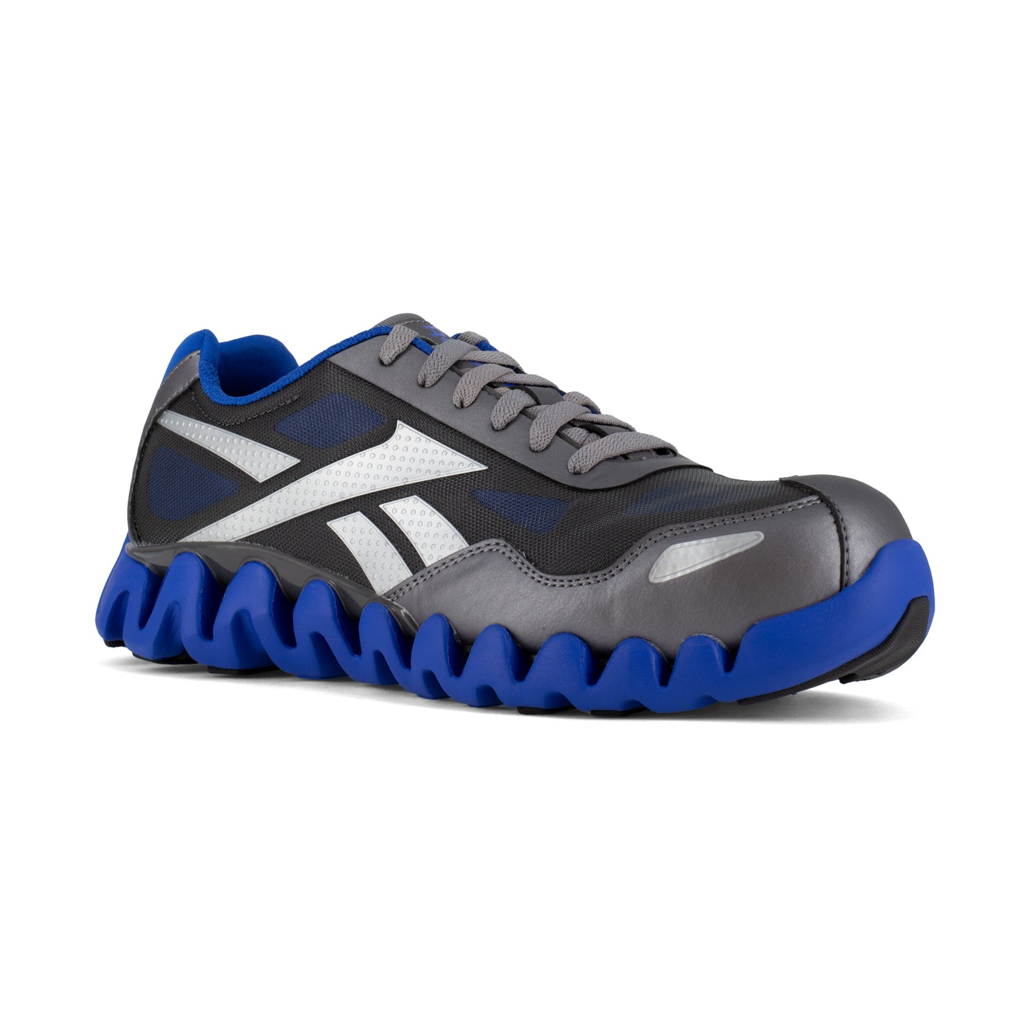 kig ind slap af Ja Reebok Mens Grey/Blue Mesh Work Shoes Zig Pulse Athletic CT – The Western  Company