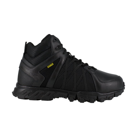 Reebok Mens Black Leather Work Boots Trailgrip AT Int MetGuard