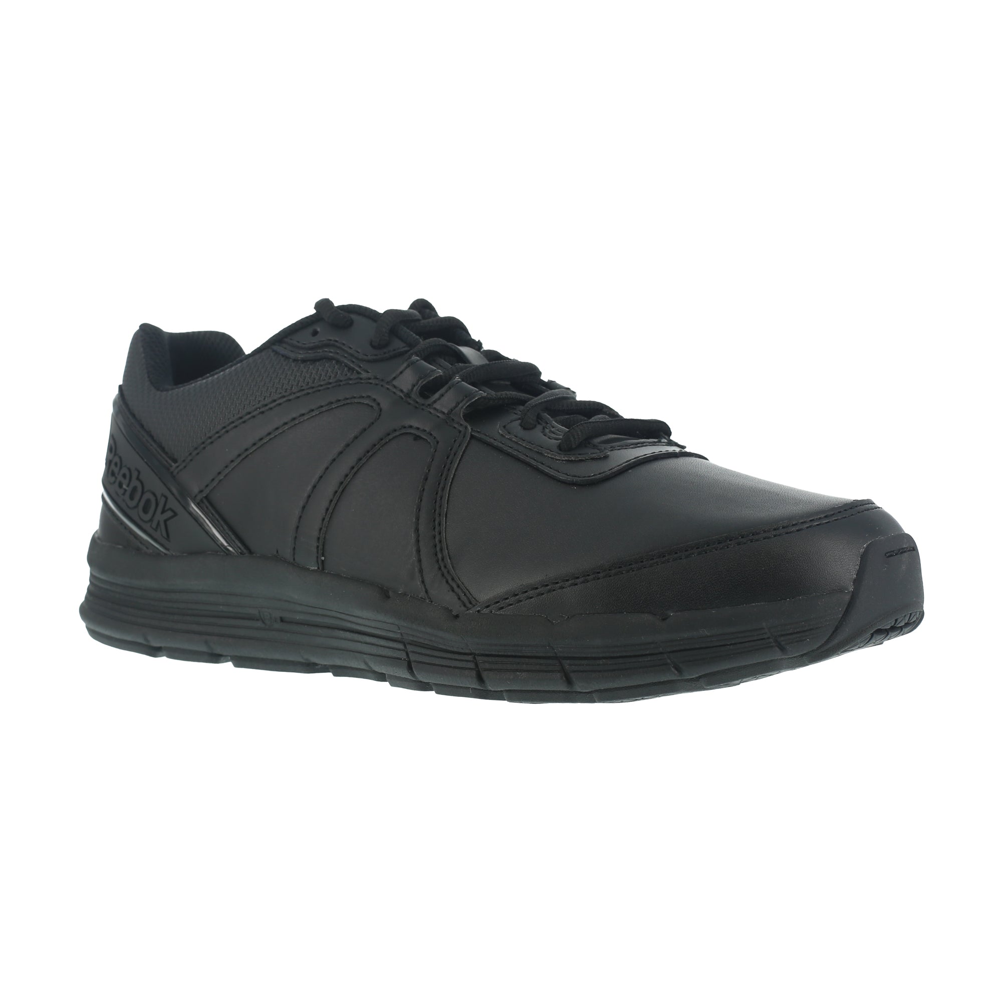Reebok Mens Black Leather Work Shoes Oxford Guide The Western