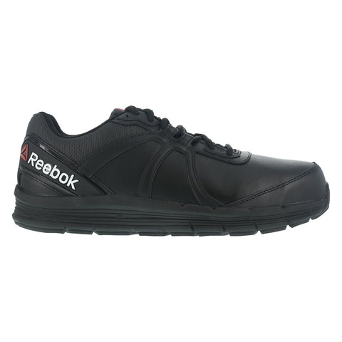 Reebok Mens Black Leather Work Shoes Cross Trainer ST