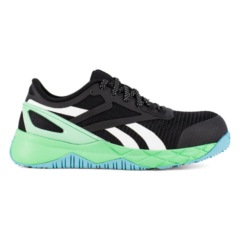 Reebok Womens Nanoflex TR Black/Seafoam Mesh CT Athletic Work Shoes