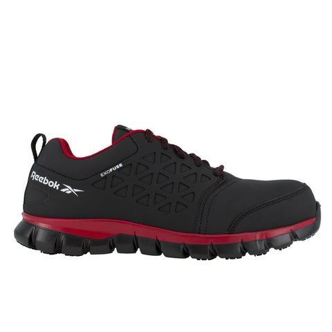 Reebok Mens Black/Red Textile Work Shoes Sublite Cushion CT Athletic