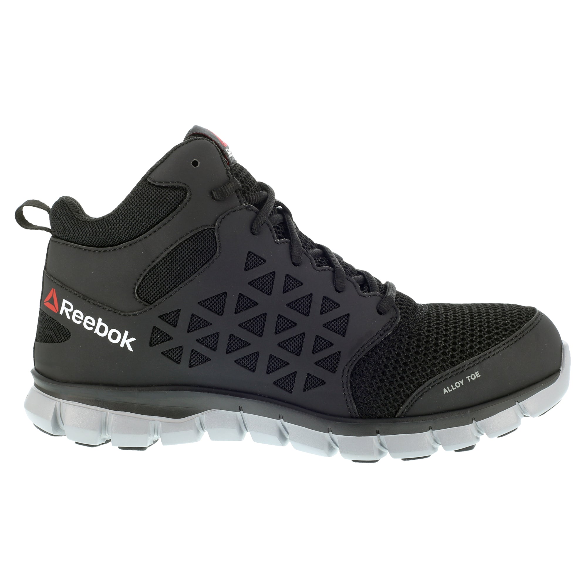 Reebok Womens Black Mesh Work Boots Athletic Mid Cut AT The Western Company