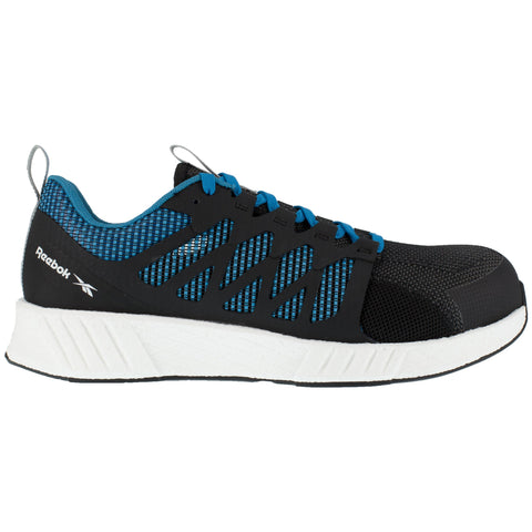 Reebok Mens Black/Blue Textile Oxfords Fusion Flexweave Work CT