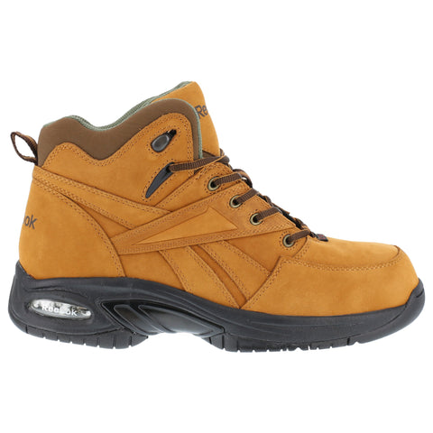 Reebok Womens Golden Tan Leather Work Boots Tyak CT Athletic