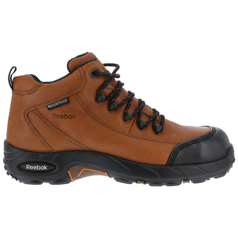 Reebok Mens Brown Leather Waterproof Sport Hiker Tiahawk Composite Toe