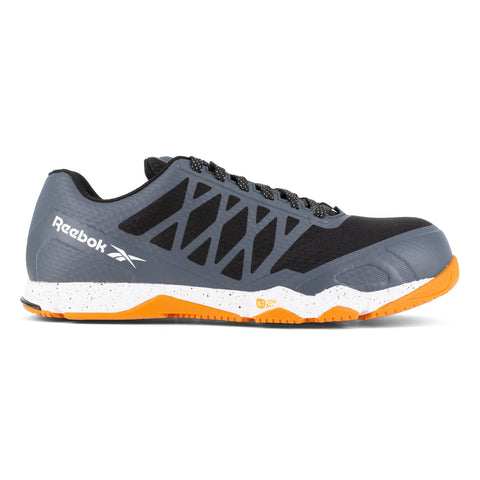 Reebok Mens Grey/Orange Mesh Work Shoes Speed TR Athletic CT