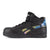 Reebok Womens Holographic Black Leather CT High Top Sneaker Work Shoes
