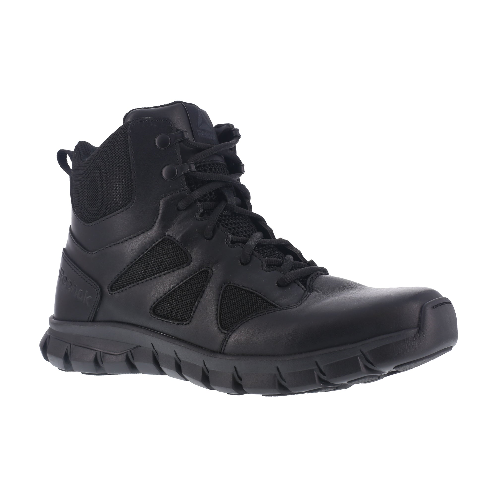 Reebok Womens Black Leather Military Boots Sublite Tactical The Western Company