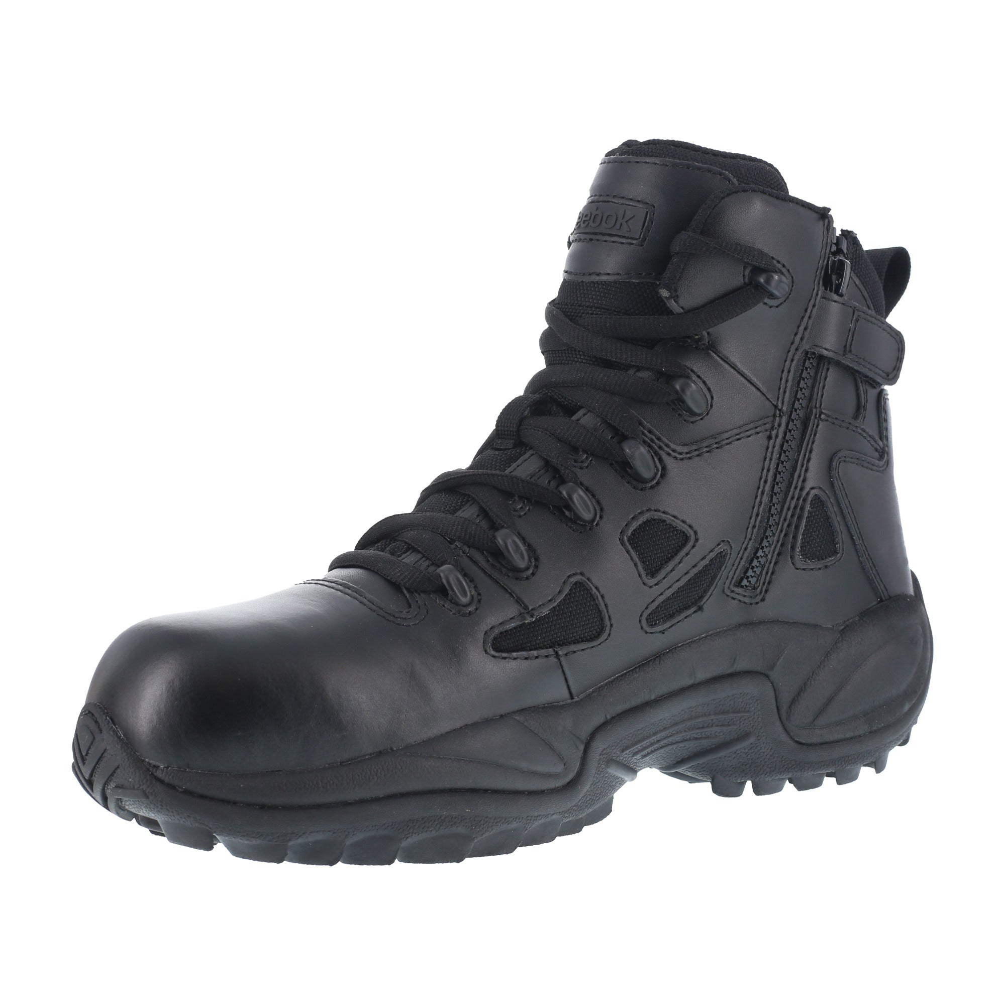 Reebok Womens Black Leather Tactical Boots Rapid Response RB Comp
