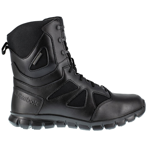 Reebok Womens Black Leather Work Boots Sublite Tactical WP 7 W