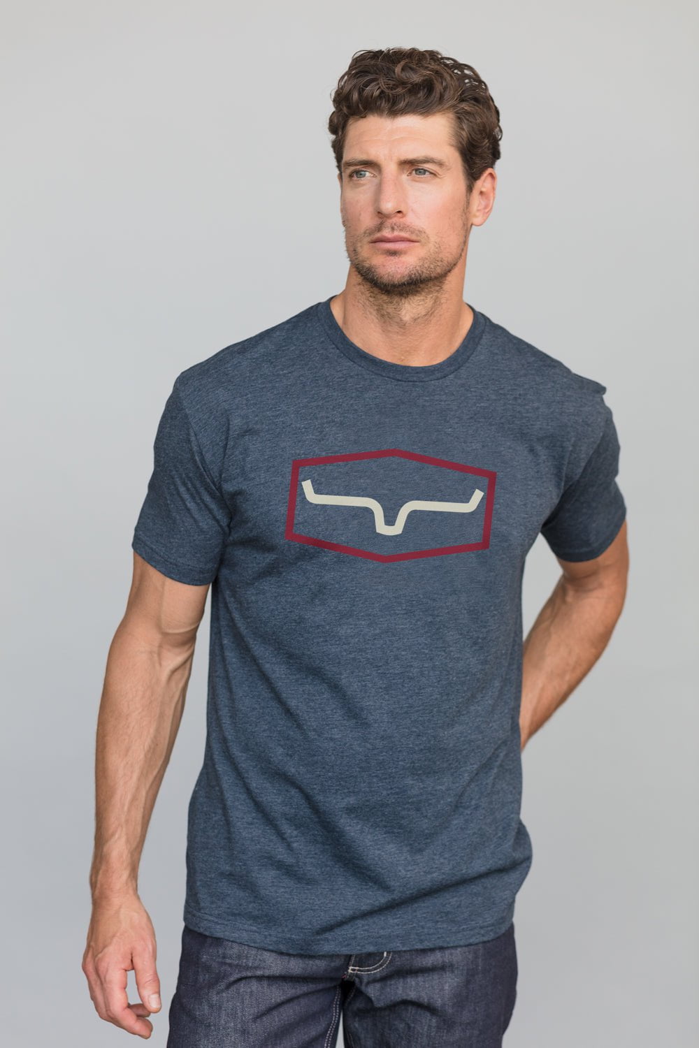 Kimes Ranch Mens Replay – Log Cotton Navy Company Midnight S/S Western The Tee Blend T-Shirt