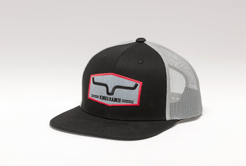 Kimes Ranch Unisex Replay Trucker Baseball Cap Black Cotton Blend