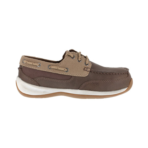 Rockport Womens Brown/Tan Leather Loafers Sailing Club ST