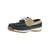 Rockport Womens Navy/Tan Leather Work Shoes 3-Eye Tie Boat ST