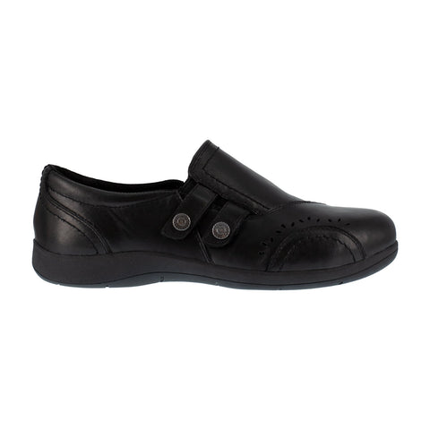 Rockport Womens Black Leather Loafers Daisy Work Slip-On AT