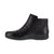 Rockport Womens Black Leather Work Boots Daisey Ruched Bootie AT
