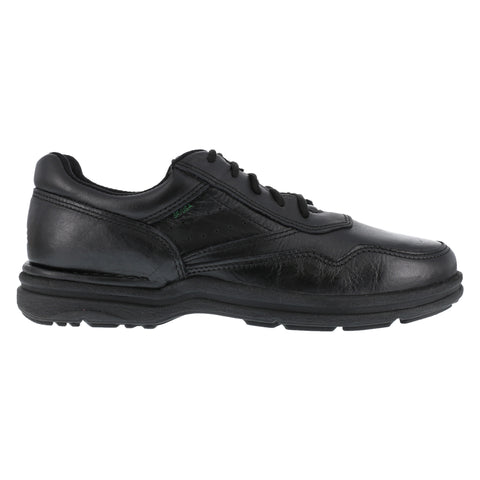 Rockport Womens Black Leather Work Shoes Postwalk Athletic Oxford