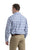 Berne Mens Plaid Blue U Cotton Blend Foreman Flex Button Down Shirt L/S