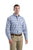 Berne Mens Plaid Blue U Cotton Blend Foreman Flex Button Down Shirt L/S