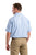 Berne Mens Marled Blue Heron Cotton Blend Foreman Flex Button Down Shirt S/S