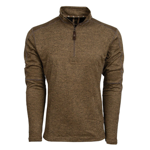 STS Ranchwear Quarter Zip Pullover Mens Polyester Baselayer Brown