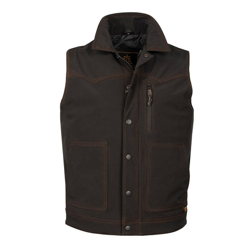 STS Ranchwear Spilled Whiskey Vest Mens Softshell Dark Brown